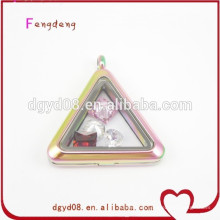 fashion triangle shape locket pendant